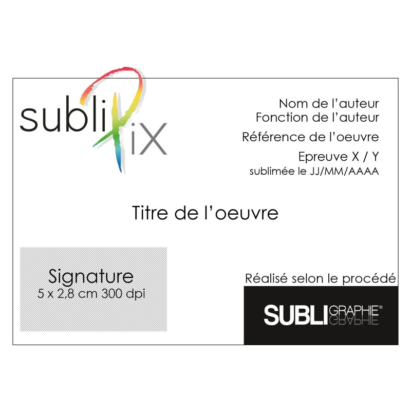 Verso personnalisé selon BAT