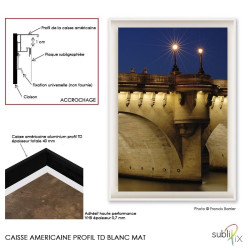 Caisse américaine profil TD Blanc mat