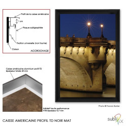 Caisse américaine profil TD Noir mat